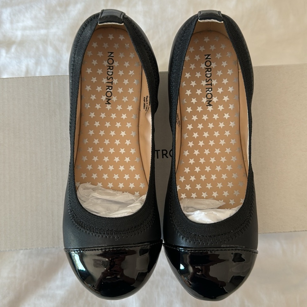 Black Patent Leather Ballet Flat - Picture 2 of 5